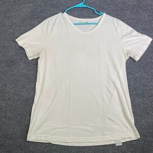 Merz b Schwanen Mens XXL Off White Cotton Short Sleeve T-Shirt Made in Germany